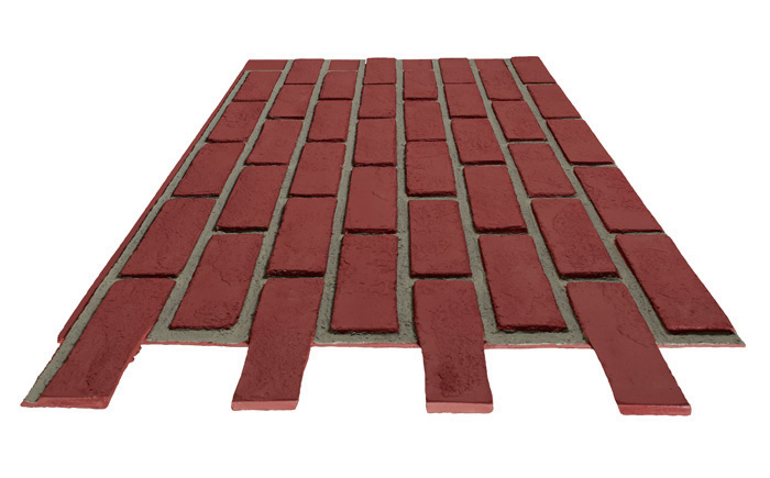 Tumbled Select Brick Interlock - Red Gray Grout